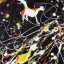 Placeholder: goats floating in outer space Jackson Pollock