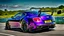 Placeholder: A sleek (((racing purple bentley gt3r ))),, cutting through a (((clear bright blue morning sky)))