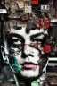 Placeholder: Ultra detailed medium portrait painting of anxiety , torn up collage of clippings, broken circuitry background, matrix effects, punk visual art, punk art aesthetic, graffiti art, pop surrealism, collage art, cluttered paint glitches