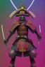 Placeholder: Neon skeleton samurai