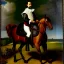 Placeholder: Retrato de un hombre llamado Salvador Santiago Mozos montando a caballo con el estilo de Diego Velázquez