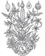 Placeholder: outline art for stoners coloring pages with A very simple and super minimal design featuring A mystical tree of life with cannabis leaves as the fruit., white background, sketch style, fully body, only use outline, cartoon style, clean line art, white background, no shadows and clear and well outlined