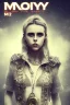 Placeholder: Danish singer mø face, steampunk, darkneon tones,