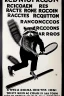 Placeholder: old man in 1928 poster advertising racoon tennis, raccons flying in air between tennis rackets