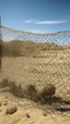 Placeholder: A net filled with childrenin the desert abandoned play ground by old McDonald
