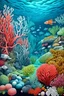 Placeholder: undersea life with corals and the picture looks like a drawing
