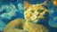 Placeholder: Portrait of a cat by Van Gogh