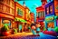 Placeholder: (best quality, masterpiece:1.6), 3d cartoon, cute cartoon,disney cartoon,(masterpiece, best quality),People looking for maps all over street,Well-guarded buildings and tribes haunting alleys