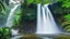 Placeholder: big water falls in a rain forest