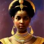 Placeholder: :Portrait of Cleopatra princess:: : ILYA REPIN Portrait of a Negress (1907) :: : Egyptian makeup :: : lithograph, ink drawing :: : trending on artstation, insane details ::