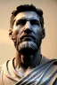 Placeholder: Ultra Realistic image, roman sculpture, white marble material, Lionel Messi, gold winner Laurel crown, miguel angel style, chisel style, emperor, waist up portrait, epic, celestial, cinematic lighting, God light, god rays, 4k resolution, smooth details, ornate details, soft lighting, unreal engine 5, sky and clouds background.