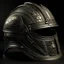 Placeholder: a combat knight helmet, intricately carved, etchings, designer, highly detailed