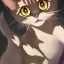 Placeholder: tabby cat animal, anime, ultra-detailed, white background, HD design by makoto shinkai, Granblue Fantasy