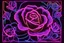 Placeholder: Black light art, neon rose