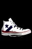 Placeholder: A converse sneaker, covered in Dallas cowboys theme