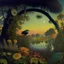 Placeholder: High definition photography of a marvelous landscape, creepy, birdman, trees, flowers, giant sun, intricate, Audubon, atmosphere of a Max Ernst painting, Henri Rousseau, thoughtful, interesting, appalling, smooth