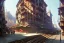 Placeholder: Elevated Train+corner building+train+greengrocer in colorful genoa street+Italian medieval town +Italian city sea+alphonse mucha, greg rutkowski,matte painting, cryengine, hyper detailed, felix kelly, fantasy art, seb mckinnon