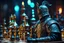 Placeholder: Chess knight in 8k live action artstyle, close picture, neon effect, intricate details, highly detailed, high details, detailed portrait, masterpiece,ultra detailed, ultra quality