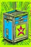 Placeholder: Vintage pop art style, jewish donation box