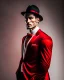 Placeholder: Create a compelling image featuring a man in a red suit with a dapper expression against a white background. Specify a hand-drawn style with bold strokes, emphasizing the meaning of the subject. Ensure the composition captures the essence of elegant expression, creating a visually striking and impactful scene through the use of hand-drawn strokes.