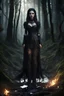 Placeholder: Beauty goth woman fully body down to knees, background forest, fine detail, atmospheric sharp focus, sharp edges, Broken Glass effect, stunning, breathtaking beauty, Volumetric light, reflects detailed masterpiece, 8k resolution, dark fantasy concept hyperdetailed, intricately detailed, deep color, Unreal Engine