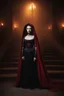 Placeholder: an extremely stacked 18-year-old Annabella Lugosi as Countess Dracula - gradated Background, professional quality studio 8x10 UHD Digital photograph by Scott Kendall - multicolored spotlight, Photorealistic, realistic stock photo, Professional quality Photograph. colored Fog - Multicolored lightning, 3D heart