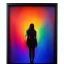 Placeholder: Full body portrait, painting, medium shot lady volumetric rainbow filigree hair