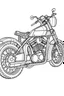 Placeholder: outline art for a Maintenance Motorcycle coloring pages for kids , white background,only use outline, clean line art, white background, no shadows and clear and well outlined, let the image be clear in the page