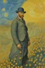 Placeholder: I am large, I contain multitudes.; in the style of Van Gogh