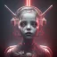 Placeholder: a little girl with a cyborg brain and a lot of red liquid, steam punk, scary, horror, realistic, made in octane, cinematic, ultra-realistic, extremely detailed octane rendering, 8K, VRAY Super Real ar 2:3, dof photorealistic futuristic 50mm lens hard lighting dark gray tintype photograph, realistic lighting, sephia colors