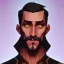 Placeholder: Portrait of a 35 year old funny warlock