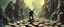 Placeholder: smite by god was the evil furry goblin gremlin man walking on a mountain of hexagon bricks in the style of Escher and Giger.