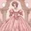 Placeholder: baroque art aesthetic pink dress