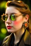 Placeholder: Beautiful of Dutch girl wearing sunglasses with Medieval brooch jewelry., Brooch, gold brooch and diamond, brooches for multiway dresses, decorative jewelry, designed to be attached to garments, decorated with enamel or with gemstones, The best brooch jewelry designs, wildlife as gold brooch design, modern brooches