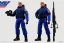 Placeholder: Mike Pence Face G.I. Joe toy figure With a pistol space force Blue fabric uniform, black Moonboots