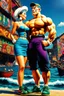 Placeholder: Popeye y su novia flaca Oliva, arte estilo pop, calidad ultra, hiperdetallado, 64k, full body