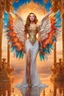 Placeholder: Gorgeous photography full body Beautiful super model Russian woman dressing Lady Angel colorful art conceptual, amazing artwork, hyper detailed, ultra maximalist quality, 12k , close-up portrait,crystal ornaments background, golden hour