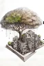 Placeholder: Drawing trees from books in a world with buildings suspended in the air ​