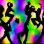 Placeholder: Jazz dancers, Silhouettes, gestures, vivid colors