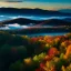 Placeholder: Blue Ridge Parkway, North Carolina and Virginia,aerial view,cloudy,extremely detailed digital painting, high resolution,8k, realistic, beautiful, volumetric lighting, mystical colors ,perfectly centered image, perfect composition, rim light, beautiful lighting,masterpiece, stunning scene, raytracing, anatomically correct, in the style Van Gogh and robert e howard and Ken Kelley and Ohrai Noriyoshi and Simon Bisley and tomzj1.