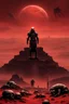 Placeholder: In the alien landscape of Mars, the hero stands atop a towering mound of skulls, a grim testament to the battles fought and lives lost in this desolate realm. The red soil beneath his boots whispers tales of ancient conflicts, as the crimson sky above casts an eerie glow on the macabre scene. With each step he takes, the hero's presence radiates an aura of power and determination, a lone figure standing defiant against the harshness of the Martian wasteland.
