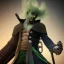 Placeholder: Lorenor Zorro with green hair from one piece in fighting pose, steam punk, scary, horror, realistic, made in octane, cinematic, movie, CGI, ultra-realistic, extremely detailed octane rendering, 8K, VRAY Super Real ar 2:3, dof photorealistic futuristic 50mm lens hard lighting dark gray tintype photograph, realistic lighting, sephia colors