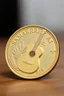 Placeholder: view of the word, SamarrraiAI , 1$ on a coin ,with picture of , acoustic Guitar, in the middle of the coin