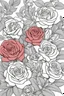 Placeholder: create a coloring page showing flowers of rose