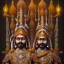 Placeholder: indian ornaments theme art, Dark moody night atmosphere, 8K, close-up face, anatomically perfect face, oak tree roots, chhatrapati shivaji maharaj,