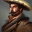 Placeholder: portrait,"Insanely detailed photograph of a eye patch male western mustachioed crossbowman", detailed charro and Sombrero, digital painting, cigar, artstation, concept art, sharp focus, illustration, art by artgerm and greg rutkowski and alphonse mucha, 8 k,fantasy, unreal engine