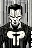 Placeholder: punisher sku;; in the style of Hiroshi Nagai