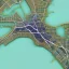 Placeholder: a 3d partially transparent map with roads and highways, desaturated colors, and colored pins positioned throughout the map, highly detailed, intricate design, smooth, realistic render