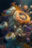 Placeholder: A biomorphic Bouquet of Fresh Flowers fantasy photorealistic very attractive beautiful high definition cinematic postprocessing