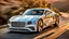 Placeholder: A sleek white shiny (((Bentley Jesko))), its contours and details perfectly captured in a (((cinematic view))), zipping along a winding road under a beautiful blue black night sky